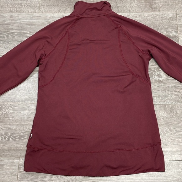 Mondetta Pullover Quarter Zip Performance Top Maroon Burgundy L - Picture 14 of 16